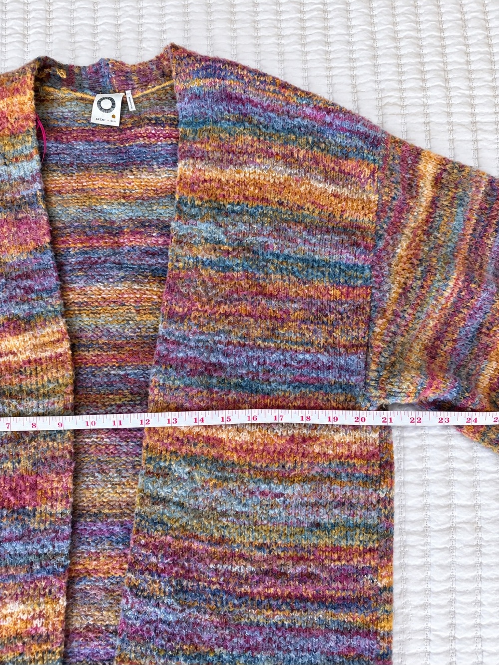 Anthropologie Akemi + Kin Multicolor Knit Cardigan O/S Boho Oversized - Picture 3 of 3